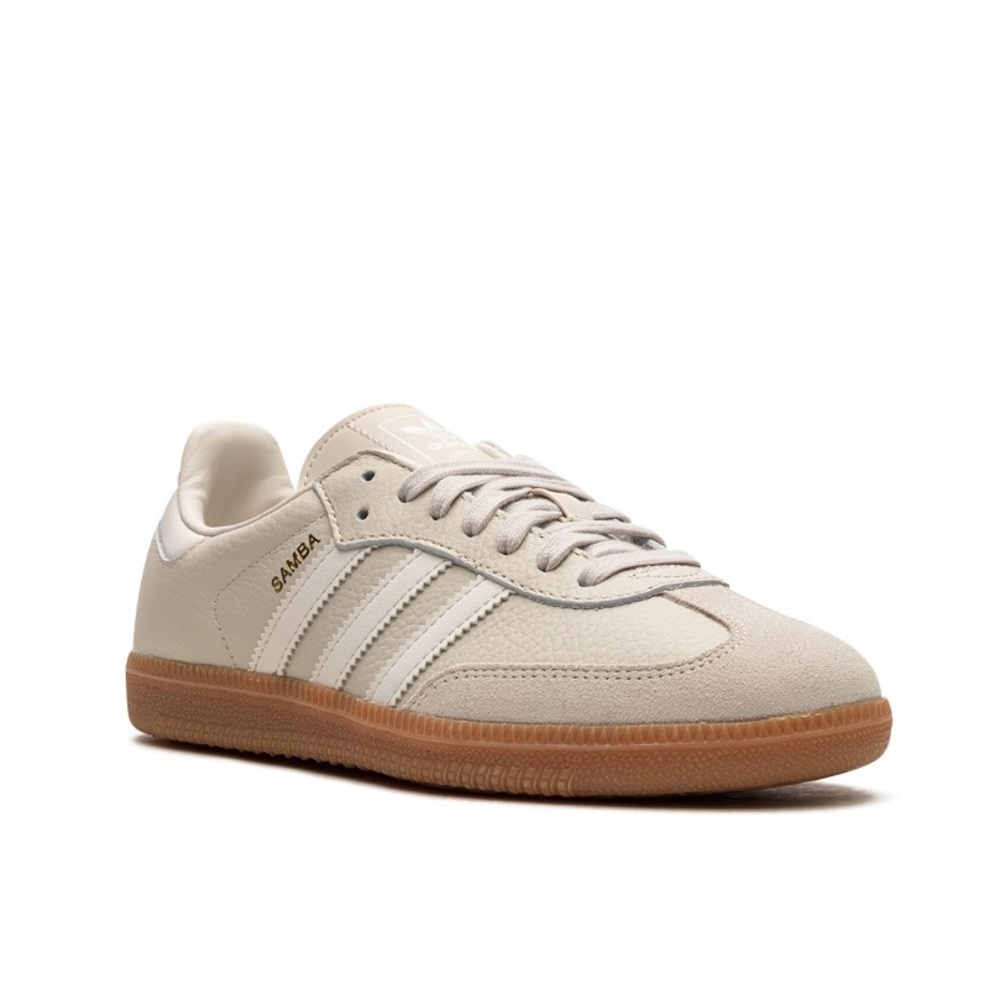 adidas Originals Samba Sneakers in Off-White with Gum Sole